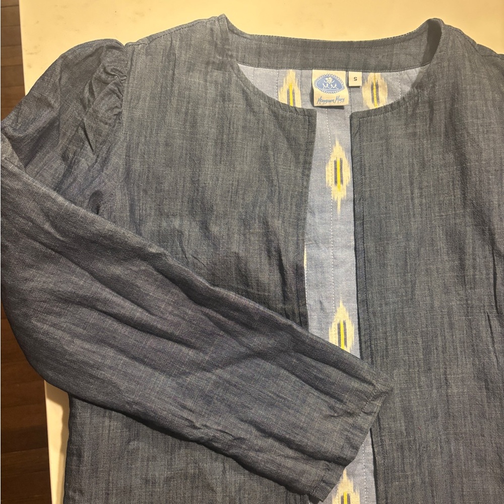 Denim cropped jacket